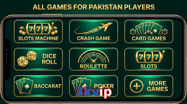 Main screen of 3Kvip games page for PK players